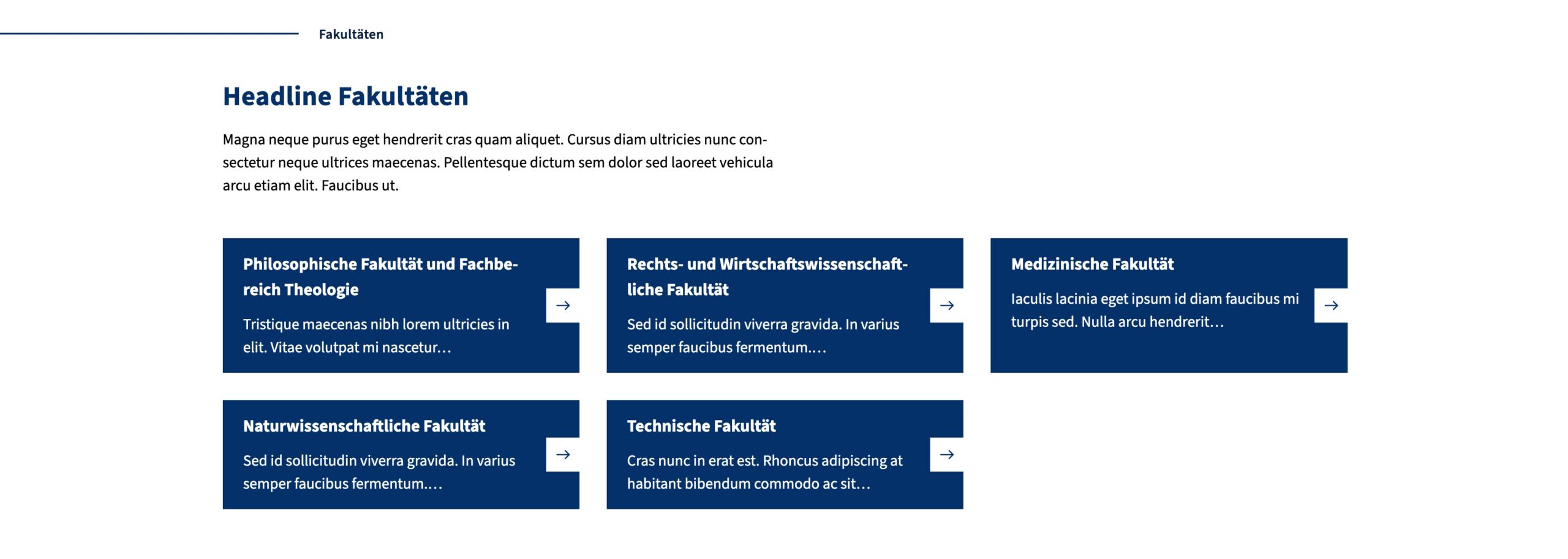 Beispielansicht der Big Buttons Vorlage