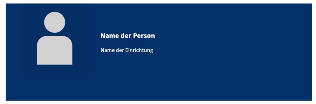 Beispielansicht eines Blocks im Stil eines FAUdir-Blocks